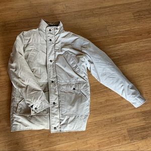 Thick off white coat size medium